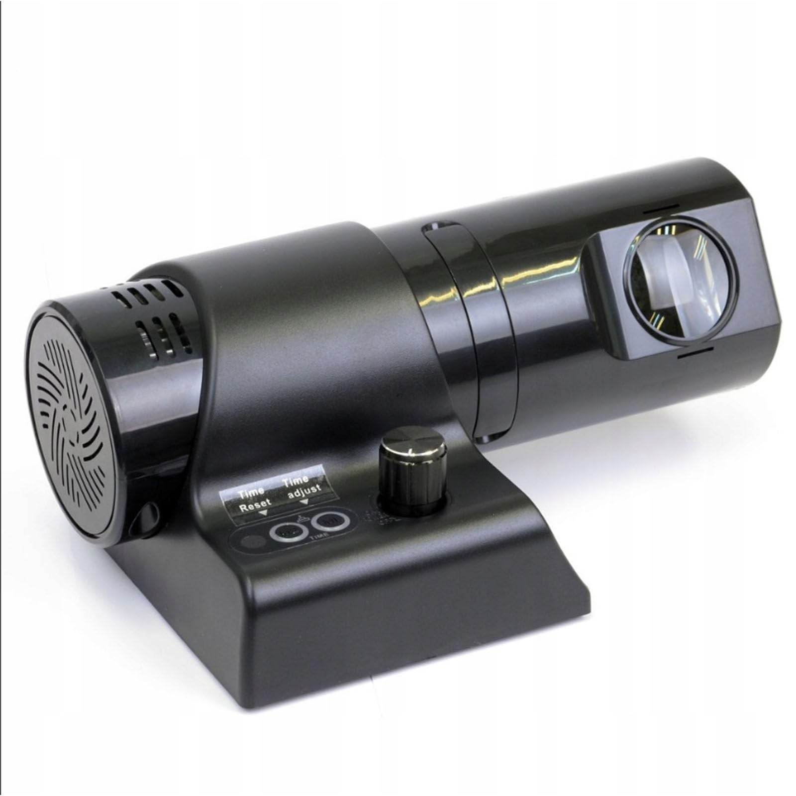 Sveglia con proiettore con Telecomando, Orologio analogico con proiezione a LED, quadrante con Numeri Romani e quadrante con Numeri Arabi commutabili, Rotazione di 180 Gradi,Black