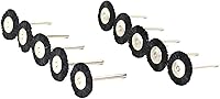 Vista 1 de TEMO 10 cepillos de alambre plano de cerdas de plástico de nailon de 3/4 pulgadas con vástago de 1/8 pulgadas para Dremel y otras herramientas
