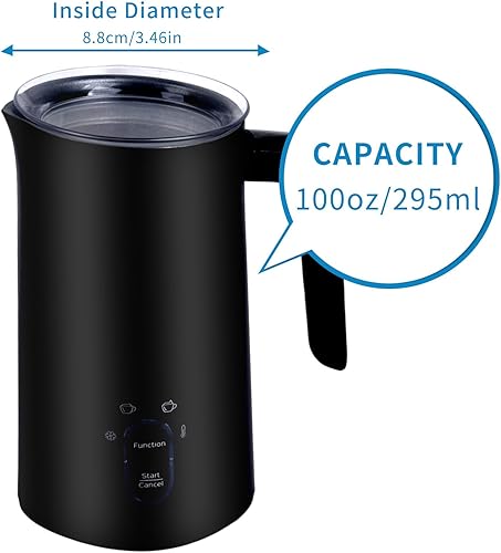Miniatura 3 de ChengFu Tapa para espumador de leche, tapa de repuesto para espumador de leche con anillo de goma sellado, cubierta para espumador de leche