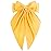 Velscrun Hair Bows for Women Girls Yellow Silky Satin Large Coquette Hair Bow Oversized Hair Ribbons Big Hair Bows Clip Long Tail Bowknot Hair Barrettes Halloween Christmas Hair Accessories