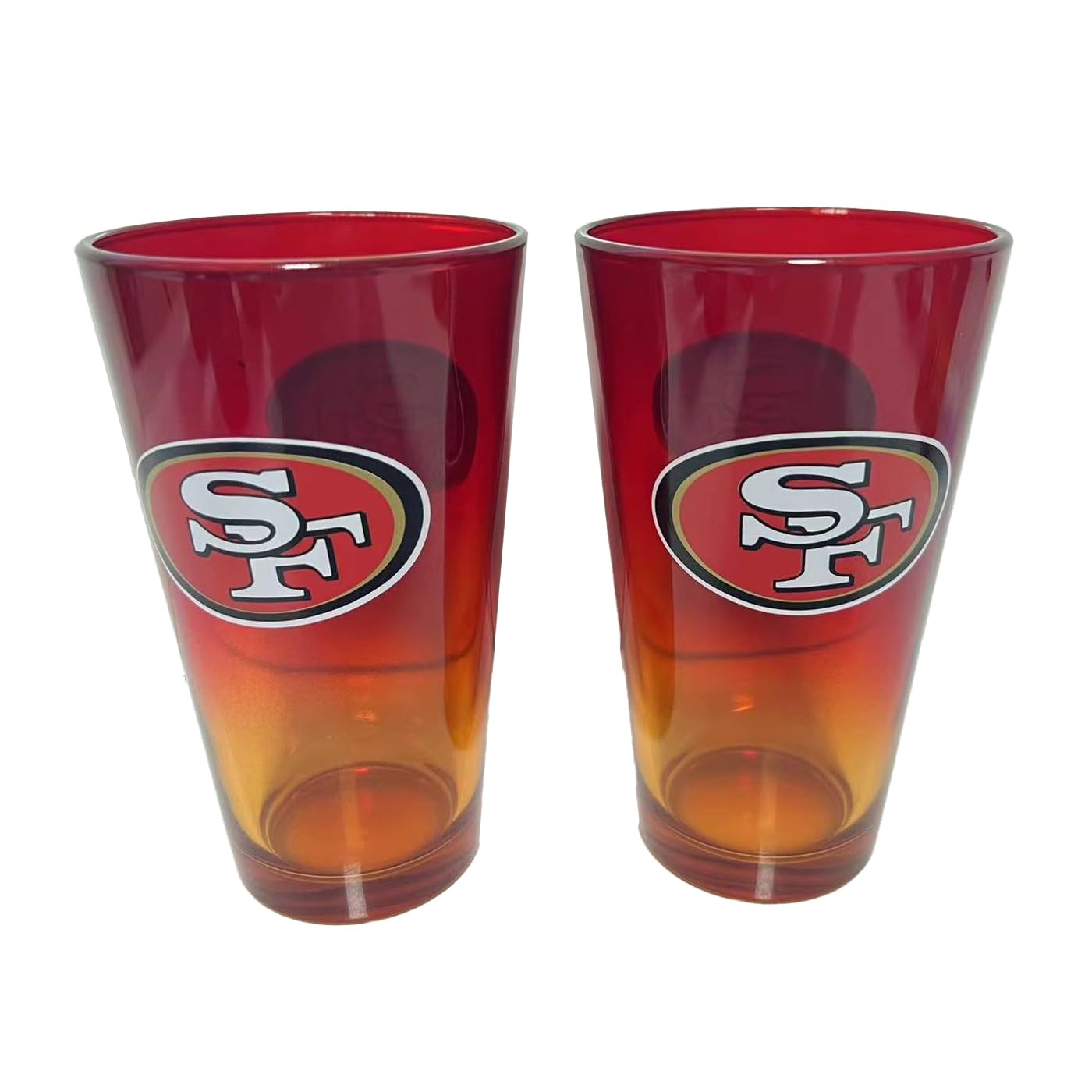 San Francisco 49ers NFL - Juego de vasos de pinta (2 unidades, 475 ml)