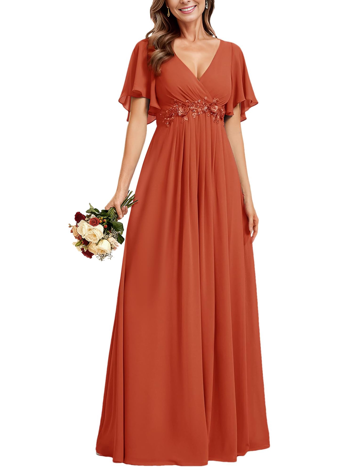 Ever-Pretty Applique Empire Gown