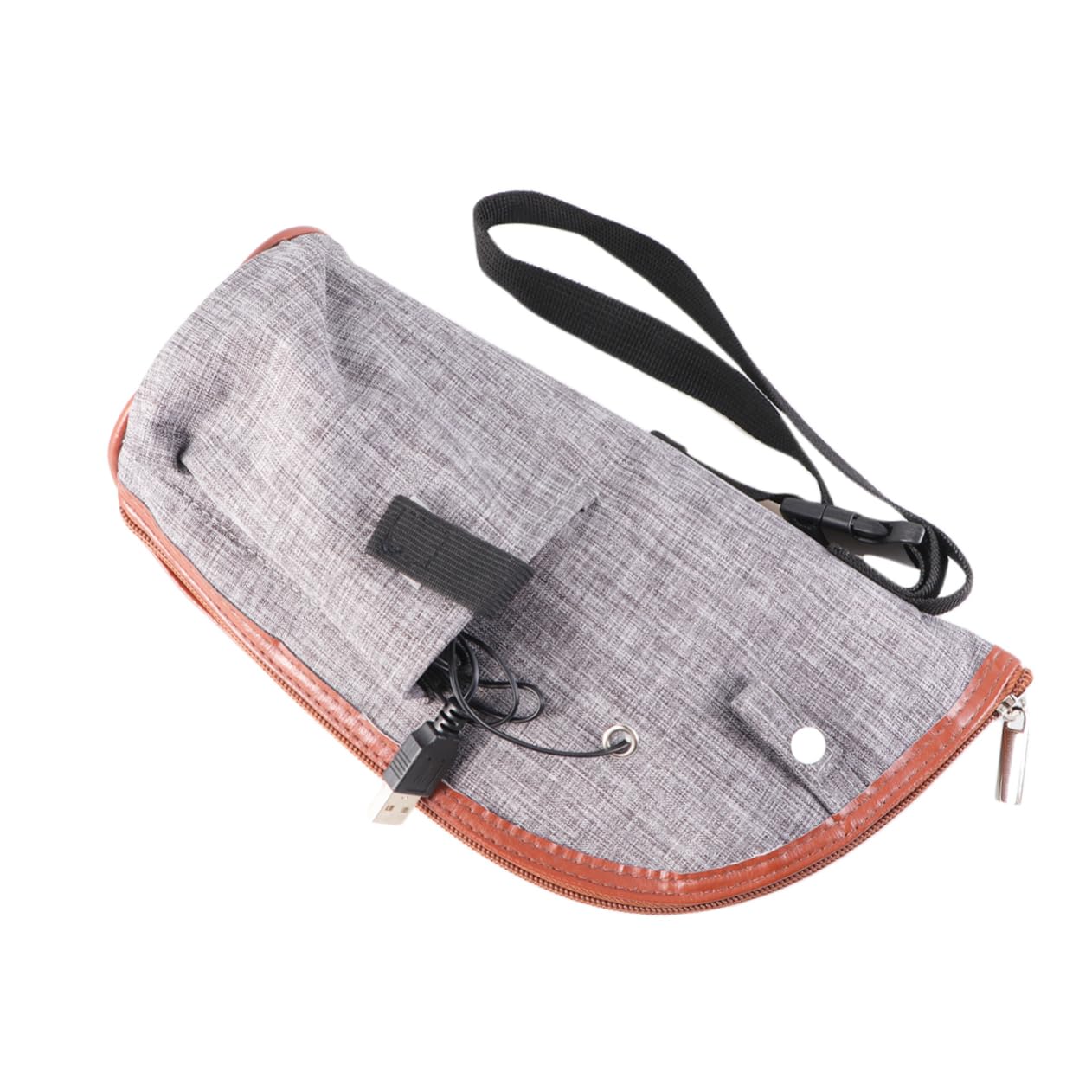 CIMAXIC 1 Set of Portable USB Bottle Warmer Heater Travel Cover Grey Insulated Milk Cup Warmer for Car and Home Compatible with All Bottles Includes USB Cable