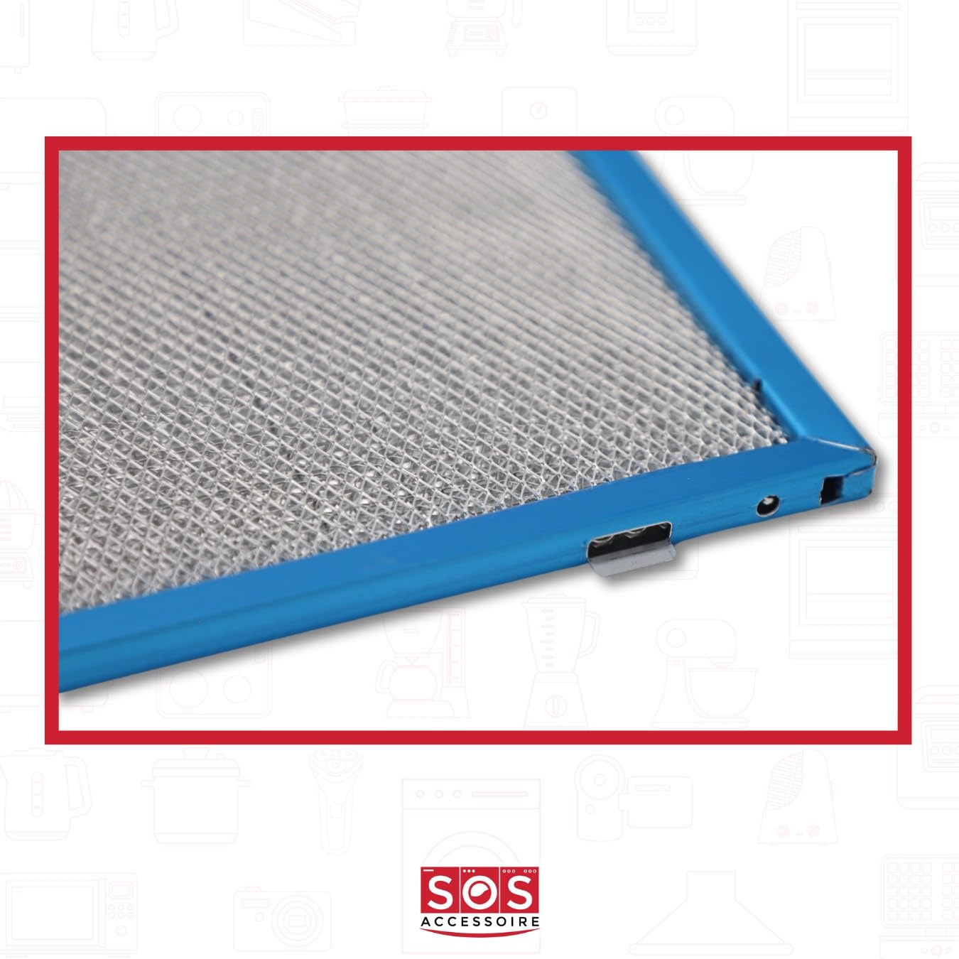 SOS - Filtro de metal antigrasa (458 x 177 mm, para campana extractora 481248058314, GF03FC Whirlpool OL, ARISTON HOTPOINT, SCHOLTES, BAUKNECHT, GOR