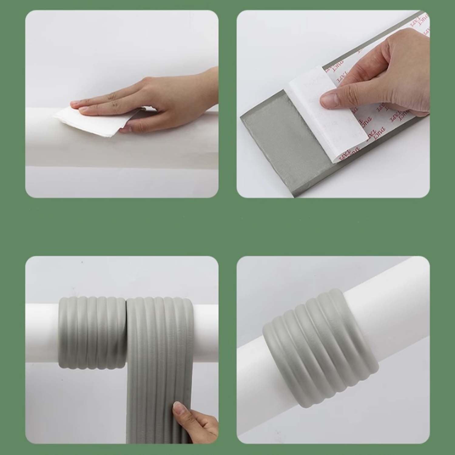 Isolamento Per Tubi Per Esterni, Isolamento Autoadesivo Per Tubi Dell'Acqua, Water Pipe Insulation Wrap, Isolamento Dei Tubi, Per La Protezione Dal Gelo In Inverno ( 8 x 200 Cm )