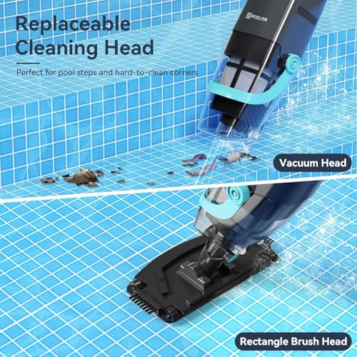 PoolMr Cordless Handheld Pool Vacuum, Rechargeable Pool Cleaner with 18.5 Gal/Min Suction, 60 Min Runtime, Dual-Phase Cleaning System, Ideal for Above Ground Pools, Spas, Hot Tubs, Obsidian — view 4