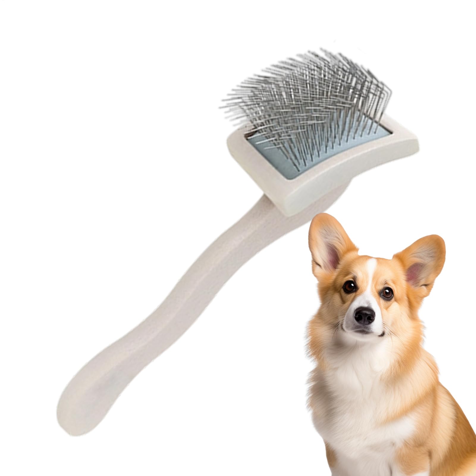 Cepillo para mascotas para gatos y perros con mango de madera 8