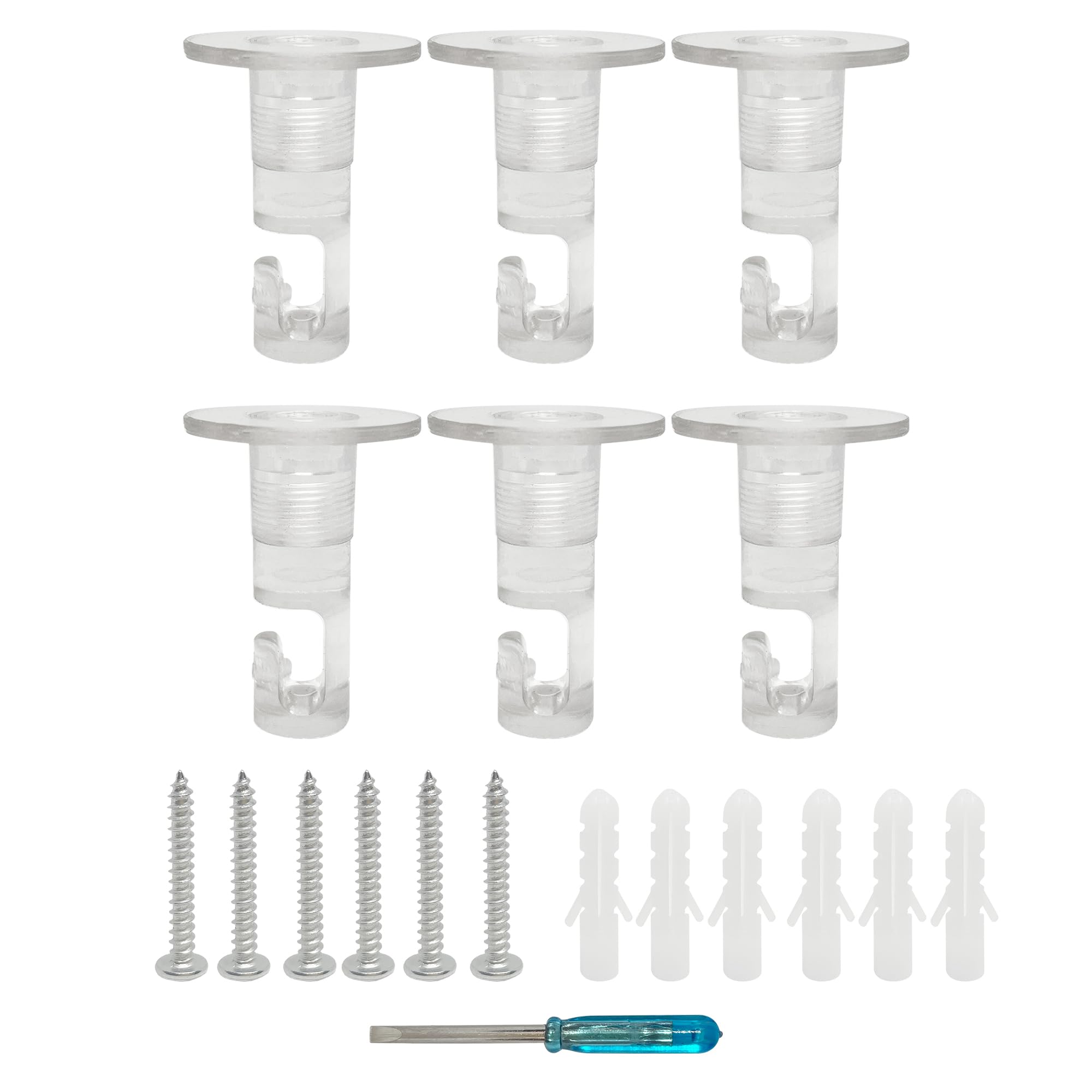 smartect Wall and Ceiling Pins for Hanging Textile Cables [6 Pieces