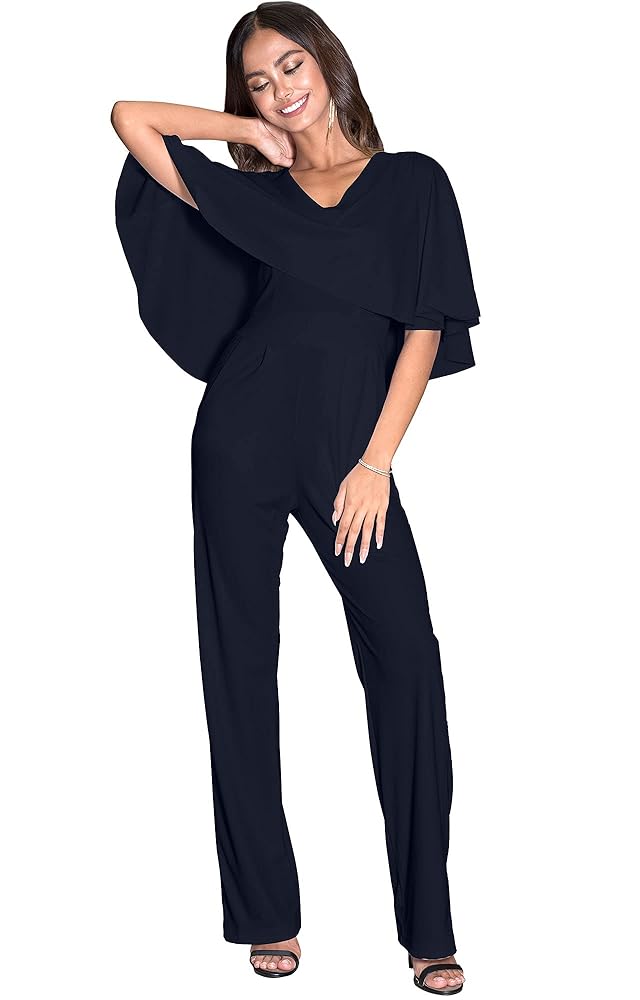 Amazon.com: KOH KOH Petite Womens Long Pants Suit Cape Short