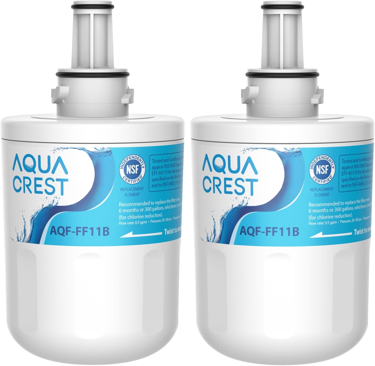 AQUA CREST DA29-00003G Fridge Water Filter, Compatible with Samsung Aqua Pure Plus DA29-00003G DA29-00003B DA97-06317A DA61-00159A HAFCU1/XAA HAFIN2/EXP APP100 WF289 (2)