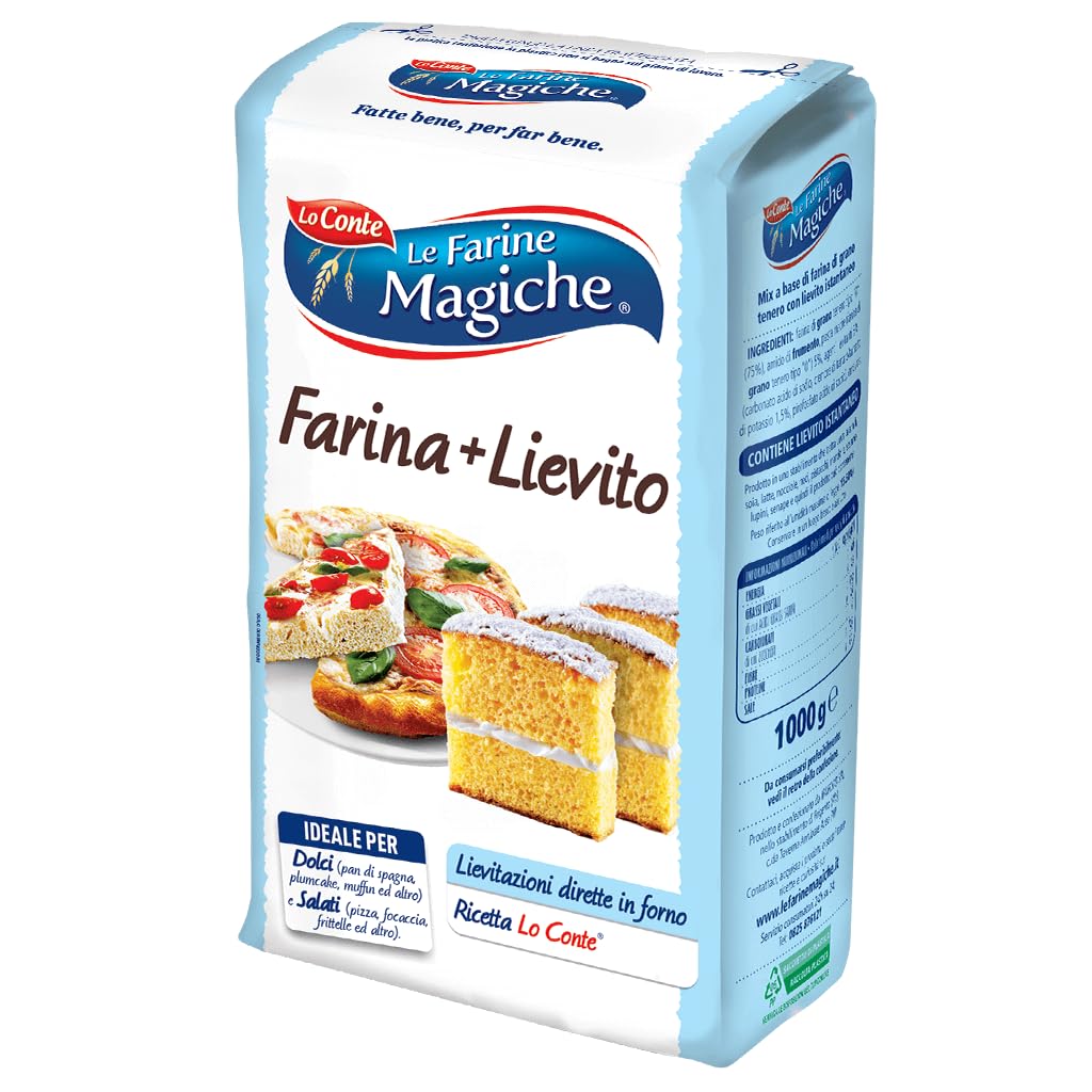 Le Farine Magiche - Farina con Lievito Integrato per Dolci e Salati - Grano Tenero Tipo 00 con Pasta Madre e Cremortartaro - Risultati Garantiti - Multipack 10 x 1 kg