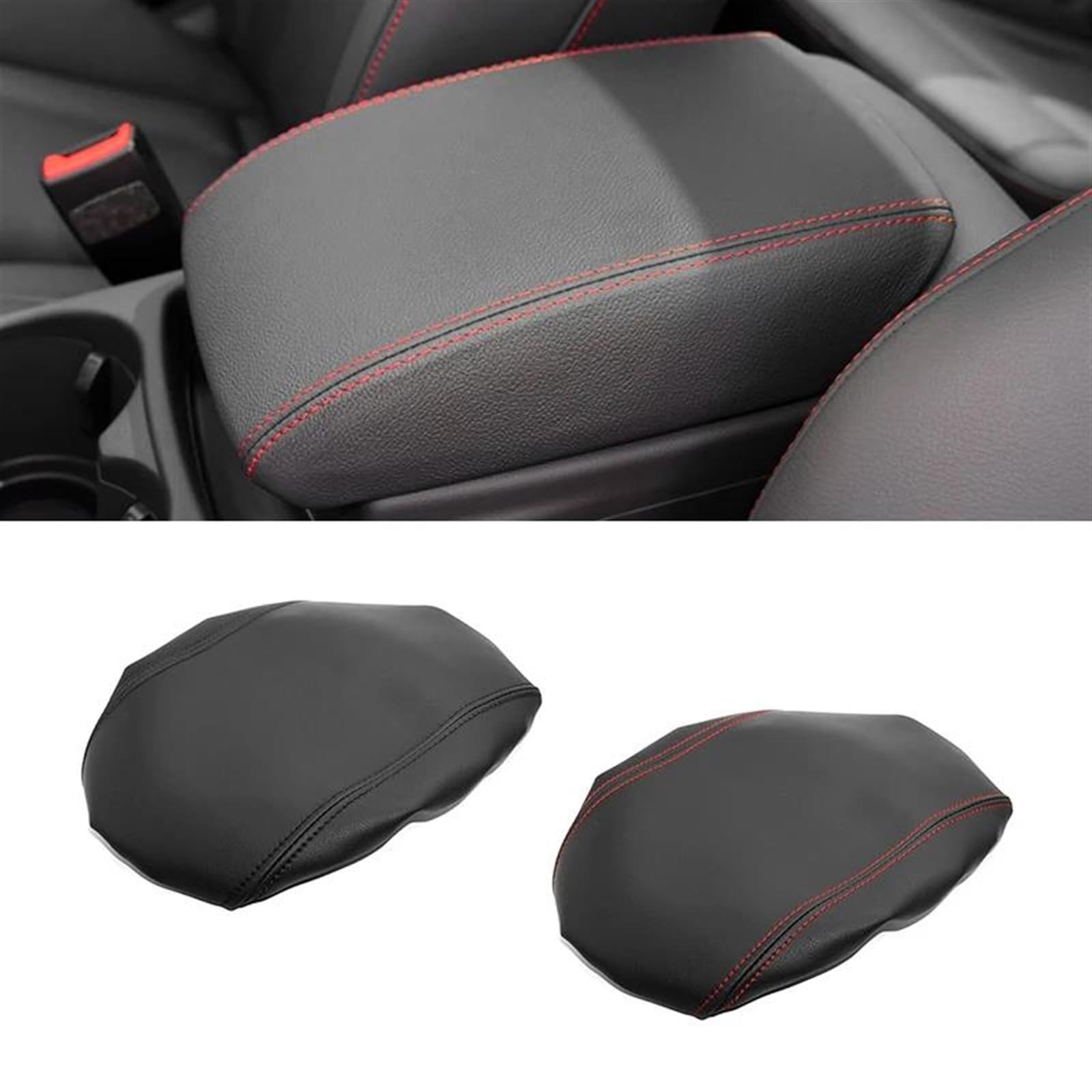 Pièces décoratives boîte d'accoudoir Pour Audi Q5 2010 2011 2012 2013 2014-2018 Microfibre Cuir Voiture Center Contrôle Accoudoir Boîte Housse De Protection Garniture (Color : Black