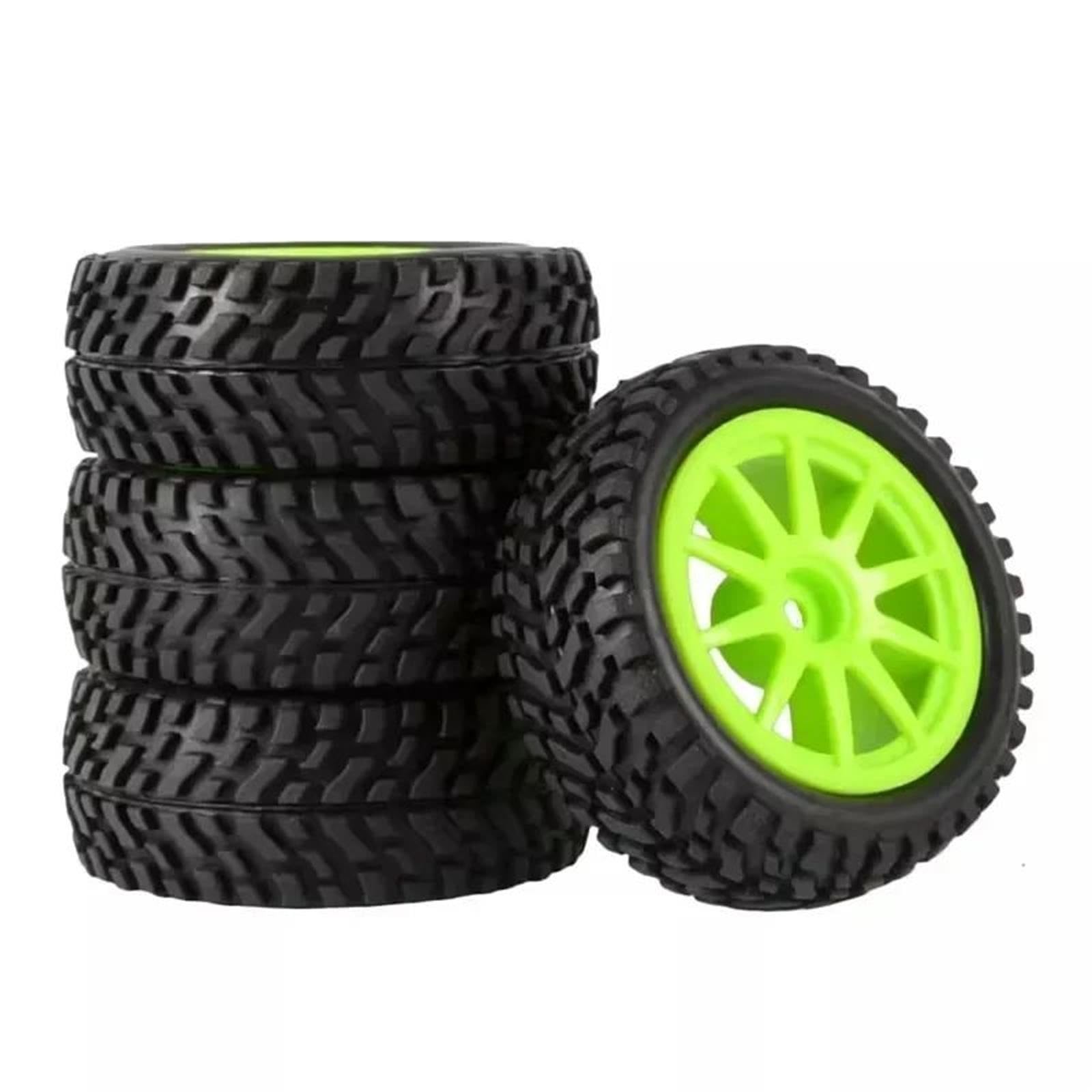 Rueda Neumáticos Goma, Bujes Hex 75mm 4Uds para Tamiya 1/12 1/14 1/10 RC