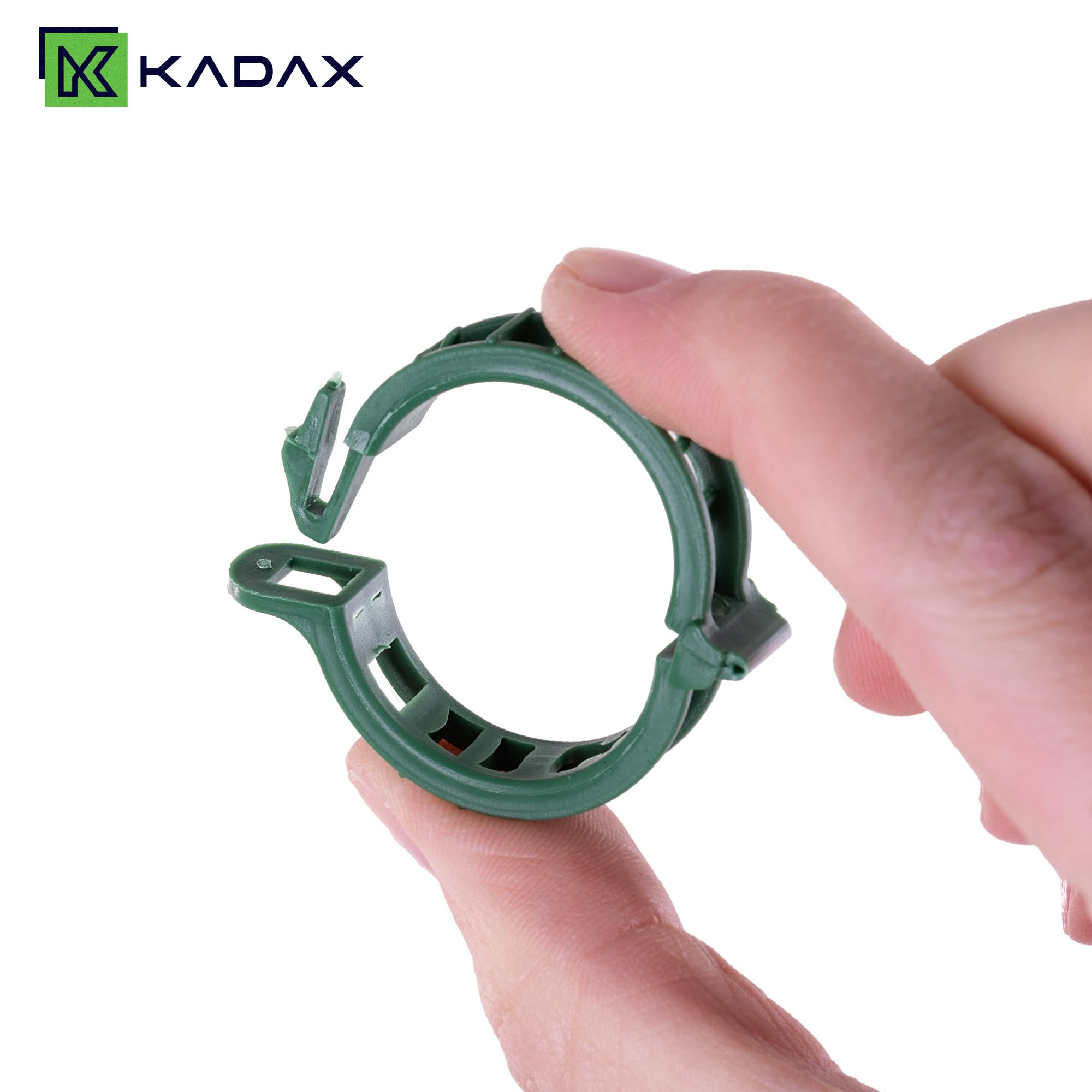 KADAX Clip per pomodoro, diametro 2,5 cm, 300 pezzi, clip per piante in plastica, per pomodori, cetrioli e piante rampicanti, clip da giardino