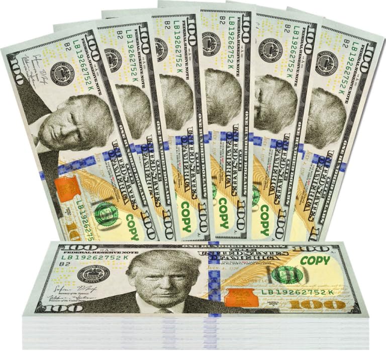 Zadin Limited Edition President Donald T. Money, Donald T. Merchandise Clearance, President T. Accessories Stuff, Donald T. Dollar Bills, Prop Fake Play Money