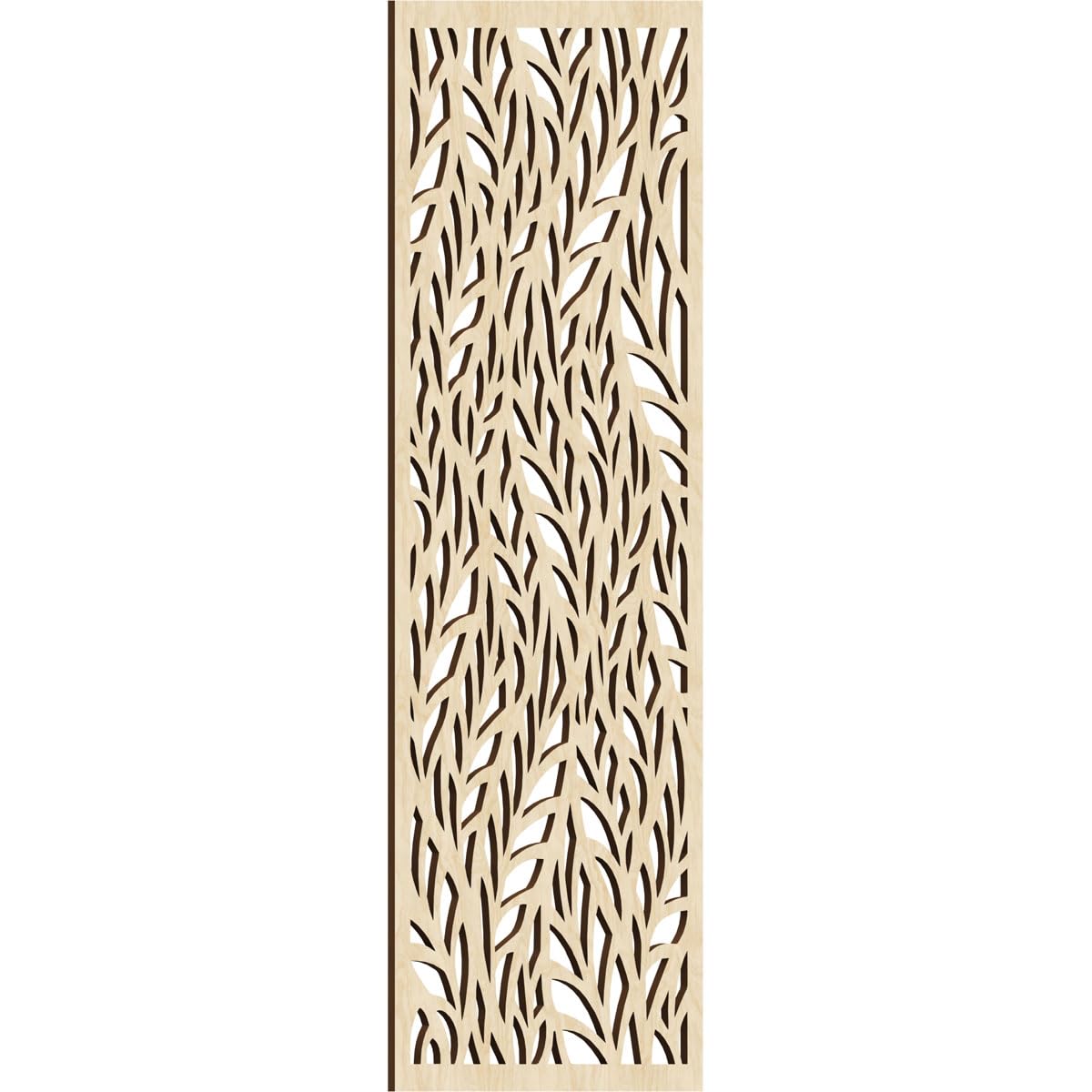 21 3/8"W x 54 3/8"H x 3/8"T Ortonville Decorative Fretwork Wood Wall Panels, Birch