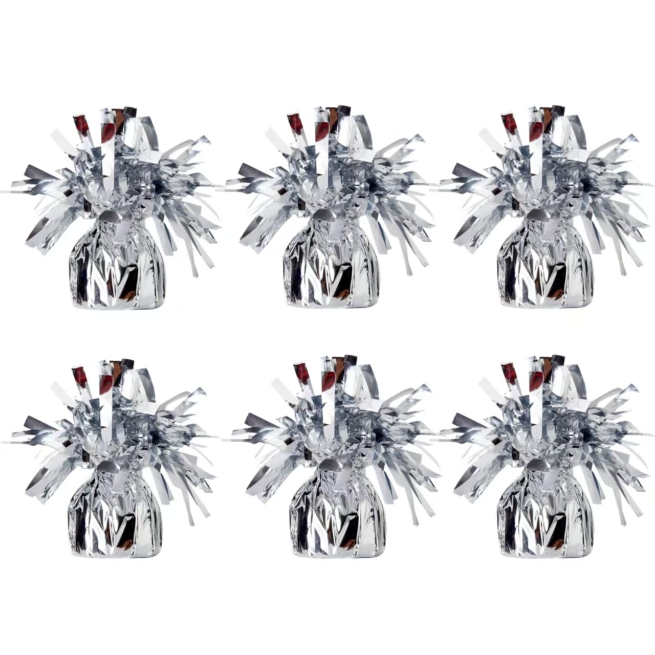 Photo 1 of Moretreat balloon weights are perfect for parties, birthdays, weddings. Each pack includes 6PCS durable weights that easily decorate balloons and elevate any celebration.(Silver100g)