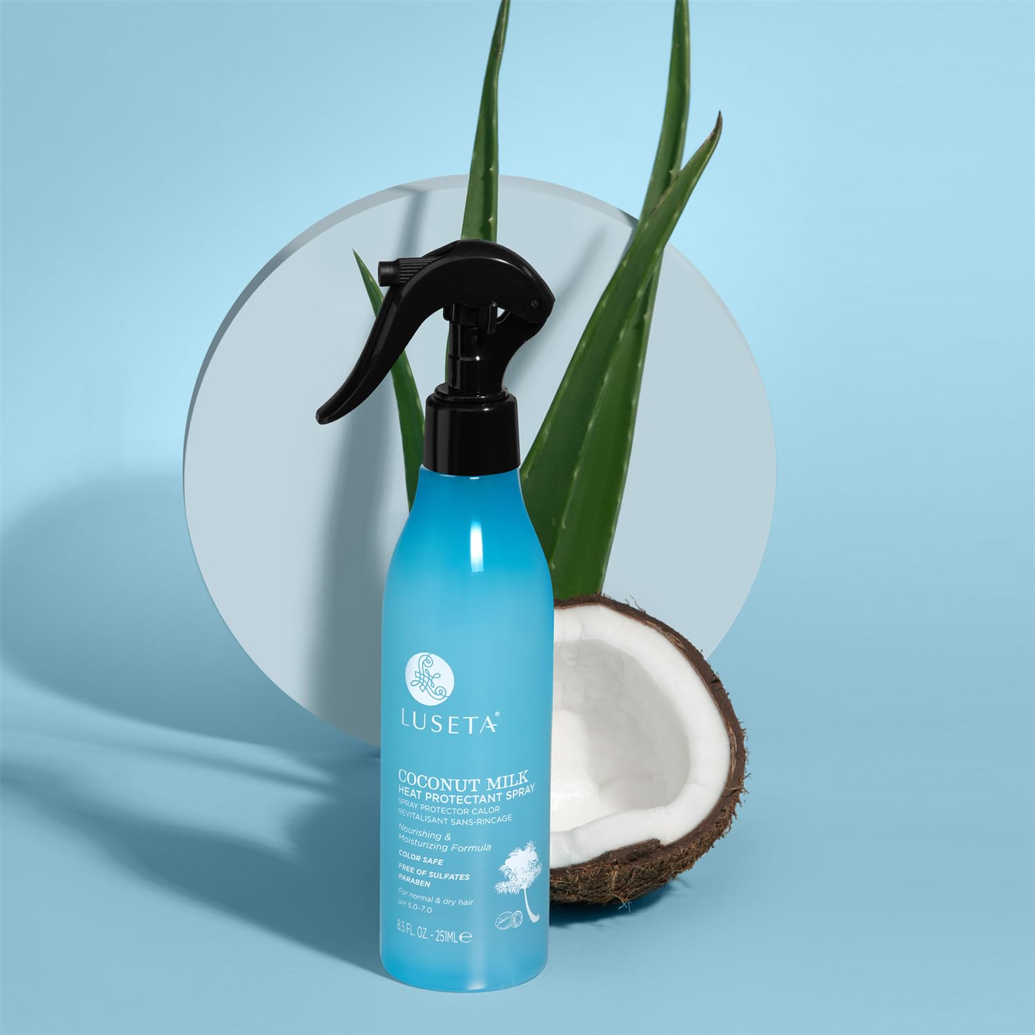 Luseta Coconut Milk Heat Protection Spray for Hair Styling, Preventing Heat Damage and Breakage for Women and Men 8.5oz - Image 8
