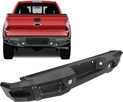 Miniatura 8 de SCITOO Repuesto de parachoques trasero para Ford F-150 2009-2014 mejorado con textura, negro