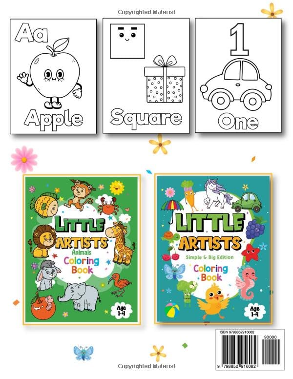 Miniatura 2 de Little Artists Coloring Book for Toddlers Letters, Shapes, Numbers, Colors Fun for Boys and Girls ages 1-4