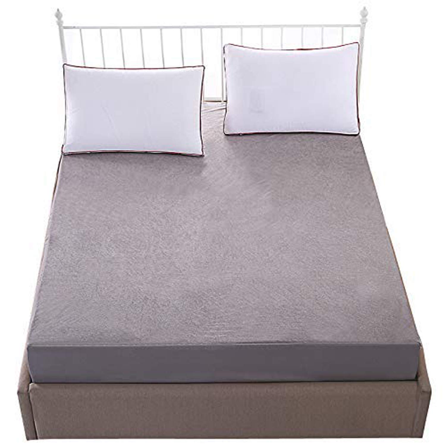 Linenovation 100% waterproof Mattress Protector- Twin Bed 48 Inch X 78 Inch (4 ft X 6.6 ft)- Grey (B09FJPRZ9H) Amazon Price History, Amazon Price Tracker