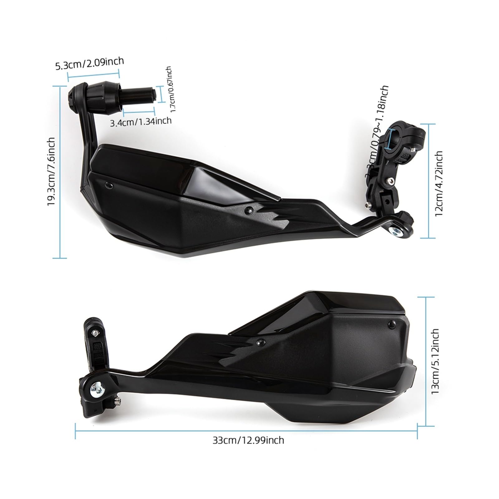 Manubrio Freno Frizione Protezione Mano Leva Moto Paramani Universali Per Moto 7/8 "22mm 1 1/8" 28mm Paramani Per Bici Da Cross Per Sostituzione Manubrio Motocross Enduro Fuoristrada