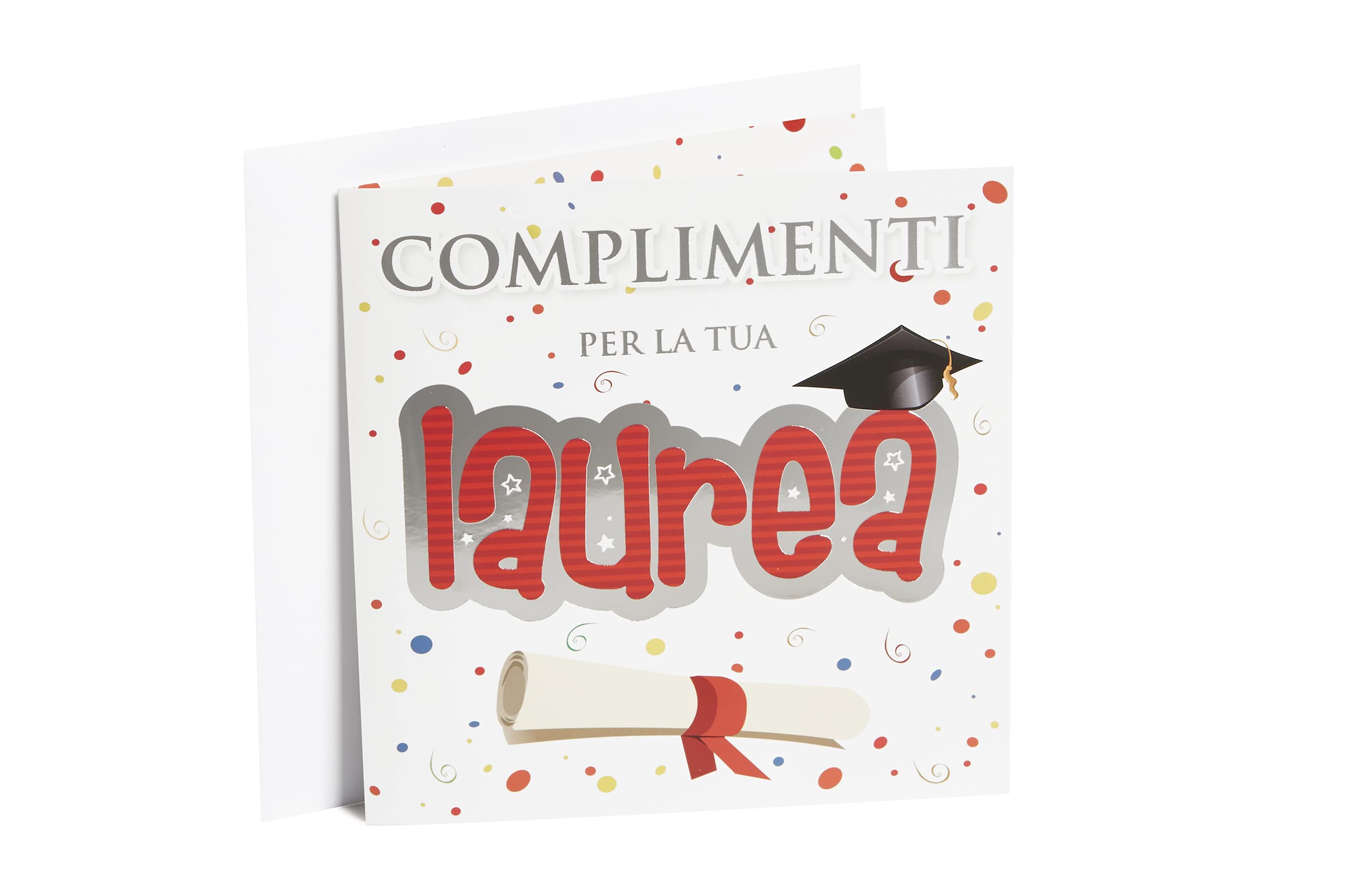Greeting Card and Congratulations for Graduation, Creative Gift Idea. INTERACTIVE WITH SOFFIO SENSOR. Audio of applause and guests celebrating - Congratulations for your Graduation