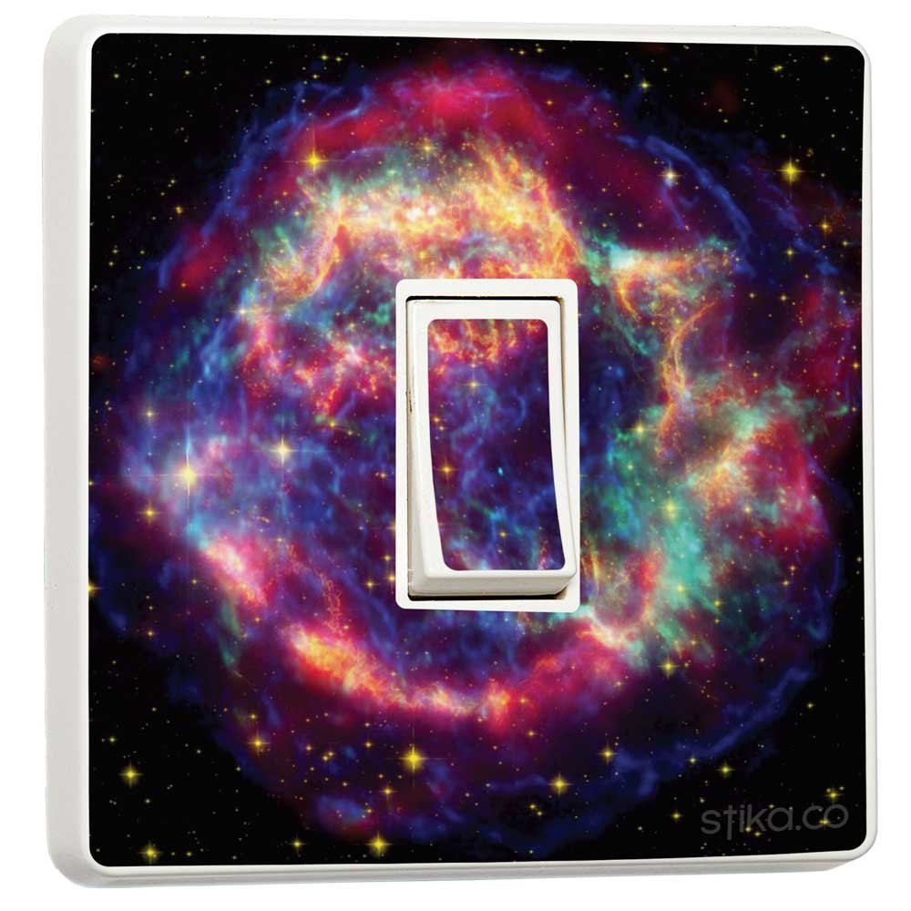 Stika.co Nebula Cloud Pack Of 2 Universe Design, Pretty Light Switch Decoration Stickers - Single Light Switch Sticker - Vinyl Sticker