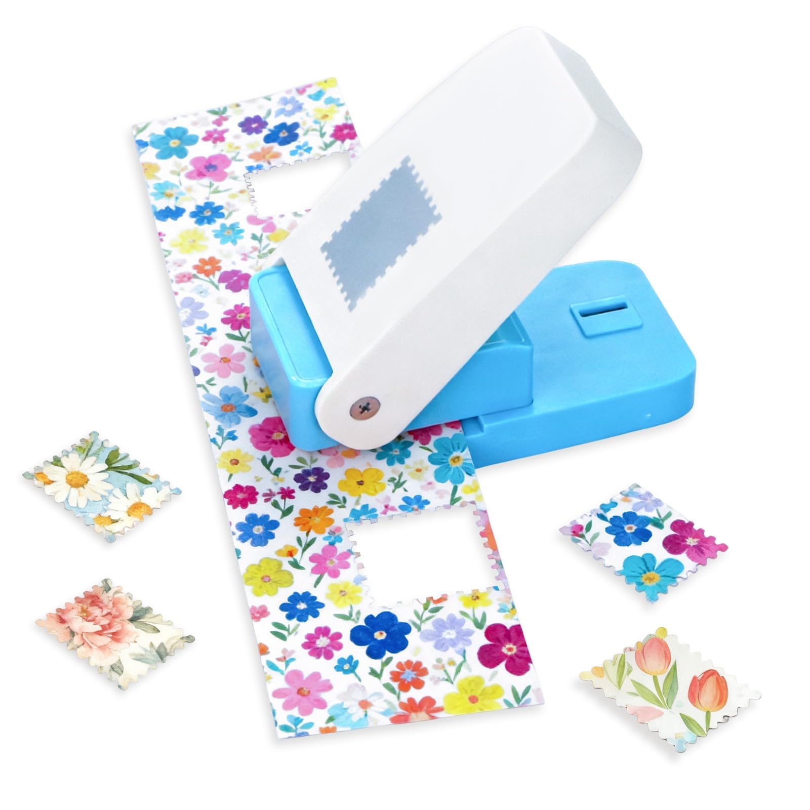 Perforadora de papel con patrón de sello postal para manualidades, herramienta de artesanía para cartón, álbumes de recortes, fabricación de tarjetas