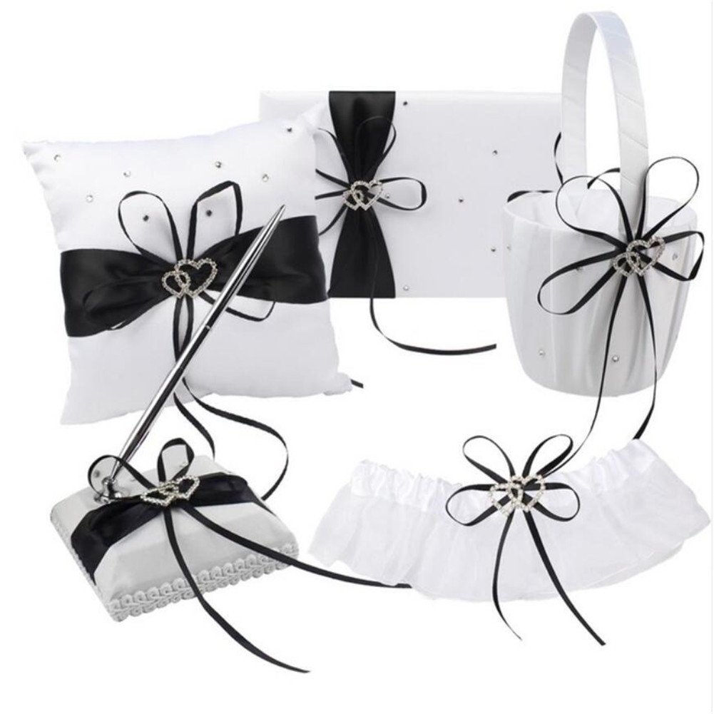 Mariage Décoration Strass Teinture Ruban Bowknot Fleur Panier