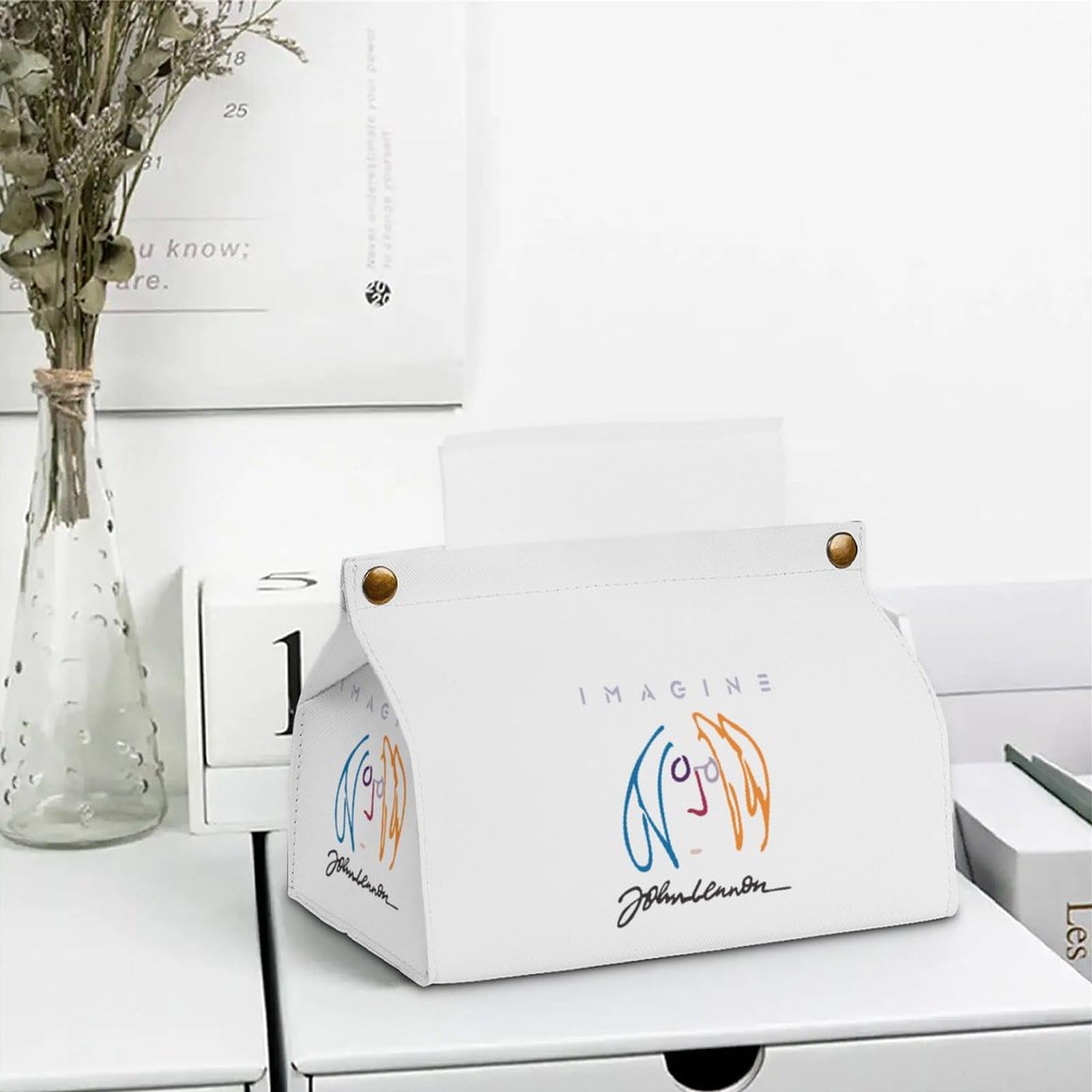 Amazon｜ティッシュケース ティッシュカバー ジョン・レノン