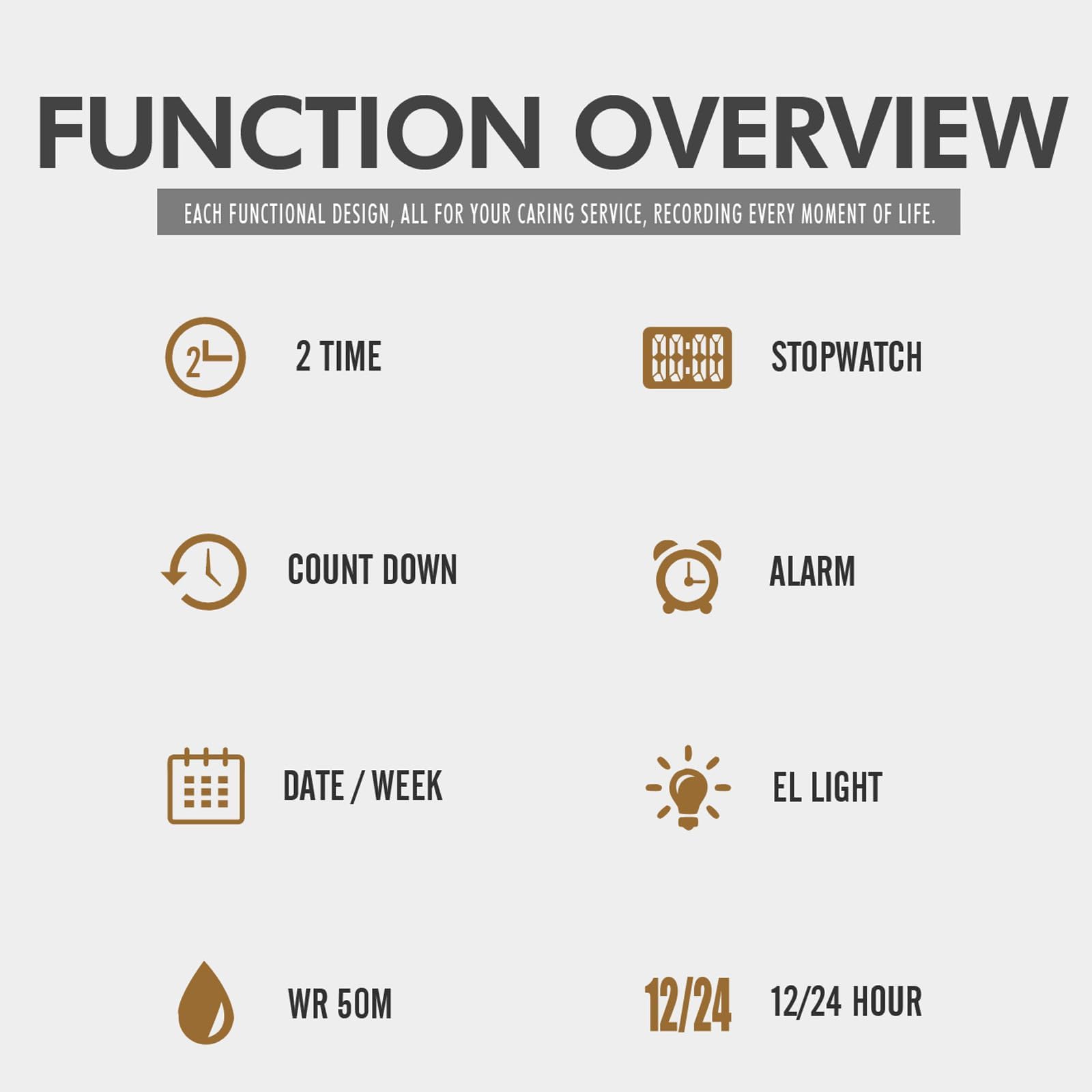 findtime Reloj digital unisex para hombre y mujer, esfera cuadrada, números grandes, LED, electrónico, resistente al agua, alarma, temporizador de cuenta regresiva, hora dual, cronómetro, 12/24 horas