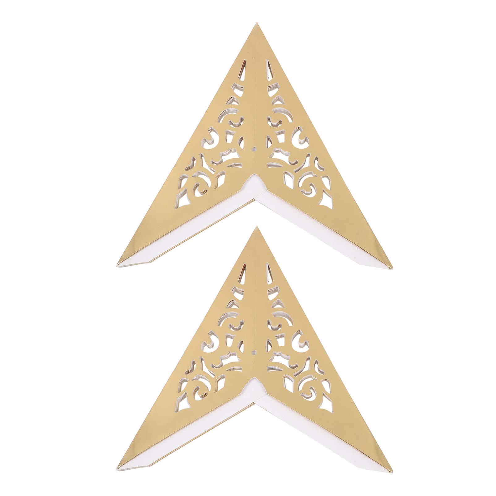 2 Goldene Papierstern-Lampenschirme – Hohler Origami-Stern, 45 Cm, Für Weihnachtsdeko, Hochzeit, Party-Beleuchtung