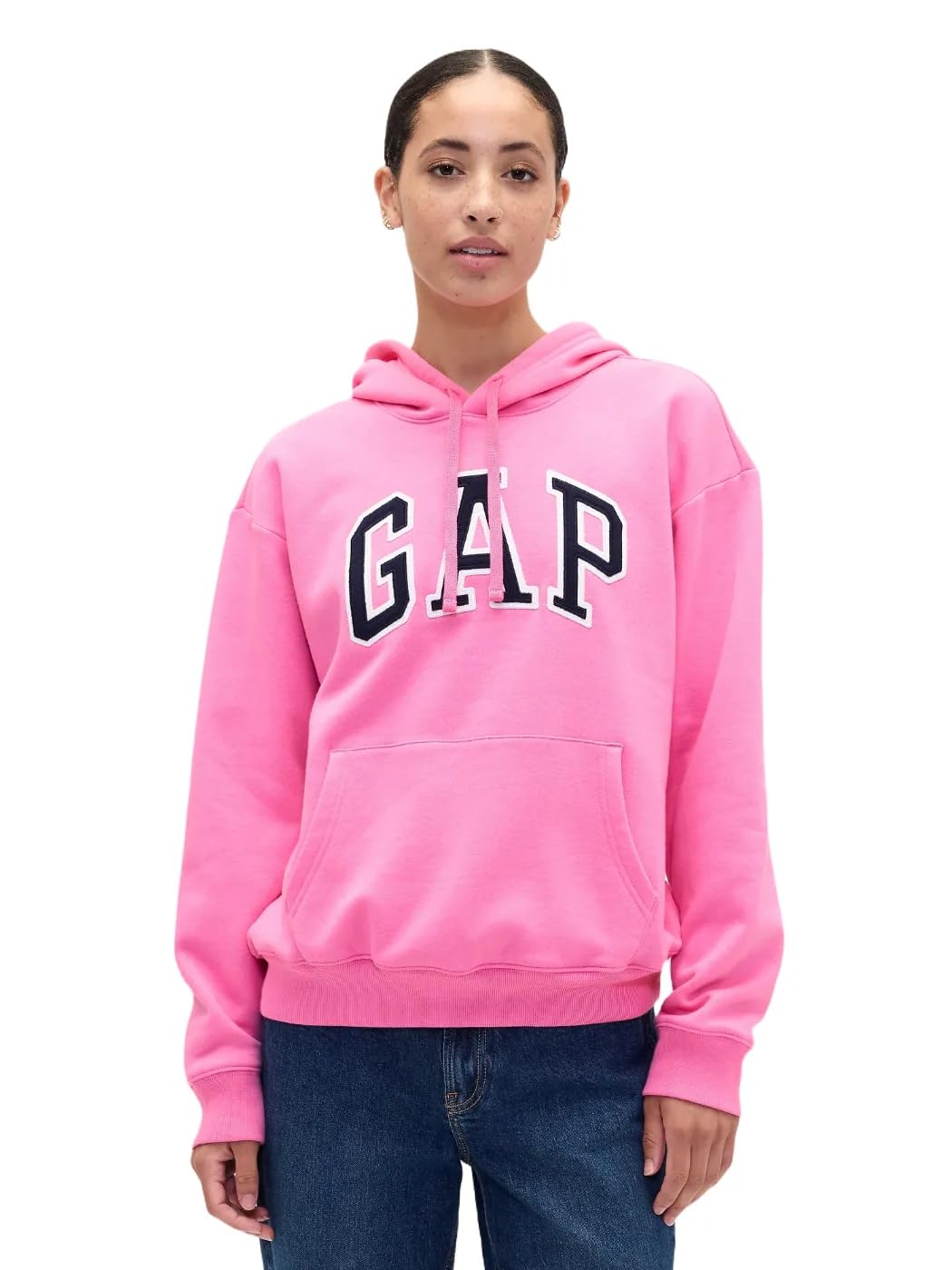 GAP Women's Logo Hoodie Hooded Pull-on Sweatshirt, Love Letter, XL