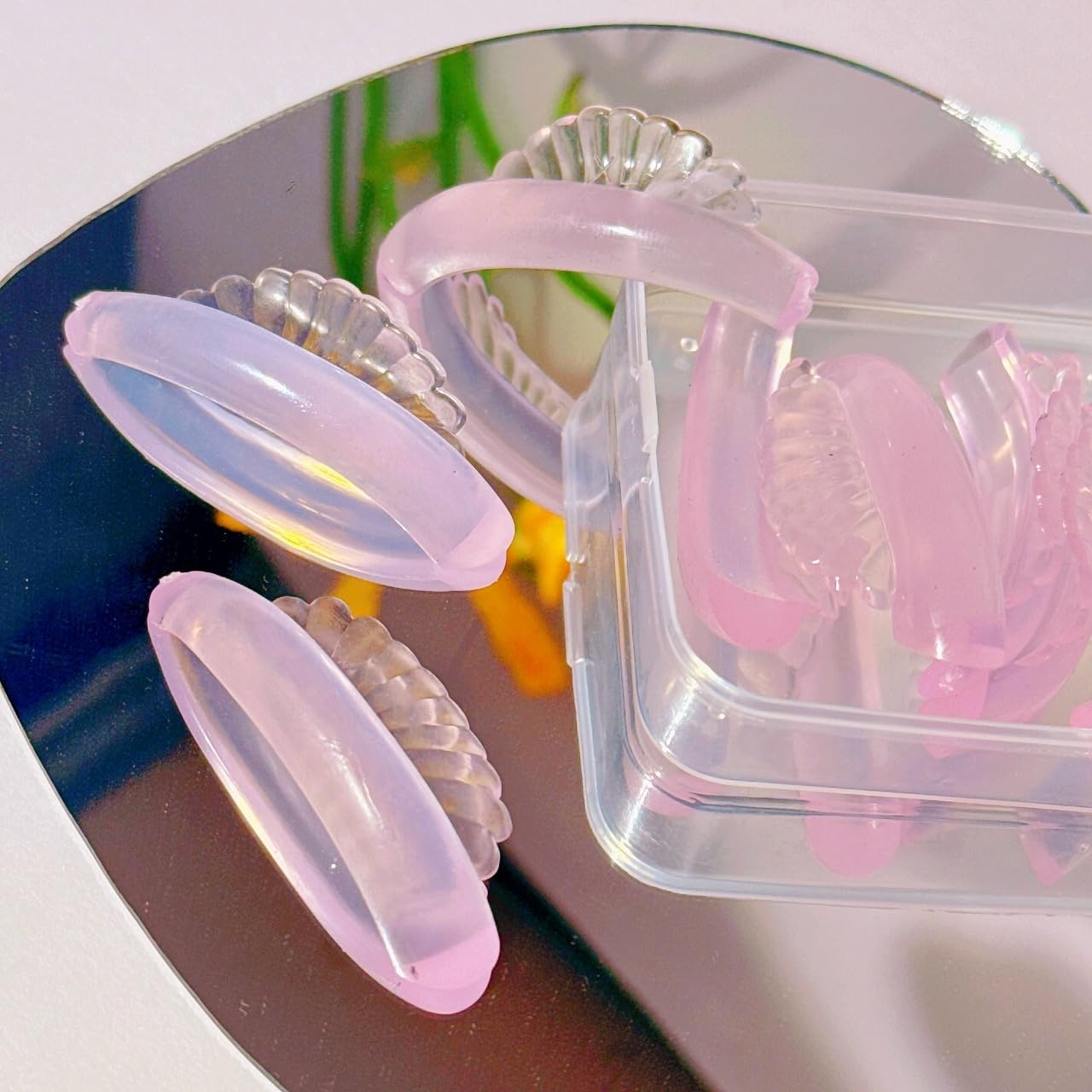 Liber Beauty Korean Lash lift Pads Shields 2026 New No glue Eyelash Lifting Shield Self Sticky Lash Perm Rods Lami Lamination Roller U Curler Pad Soft 5 Size Air Bubble Silicone-Light Weight Guard
