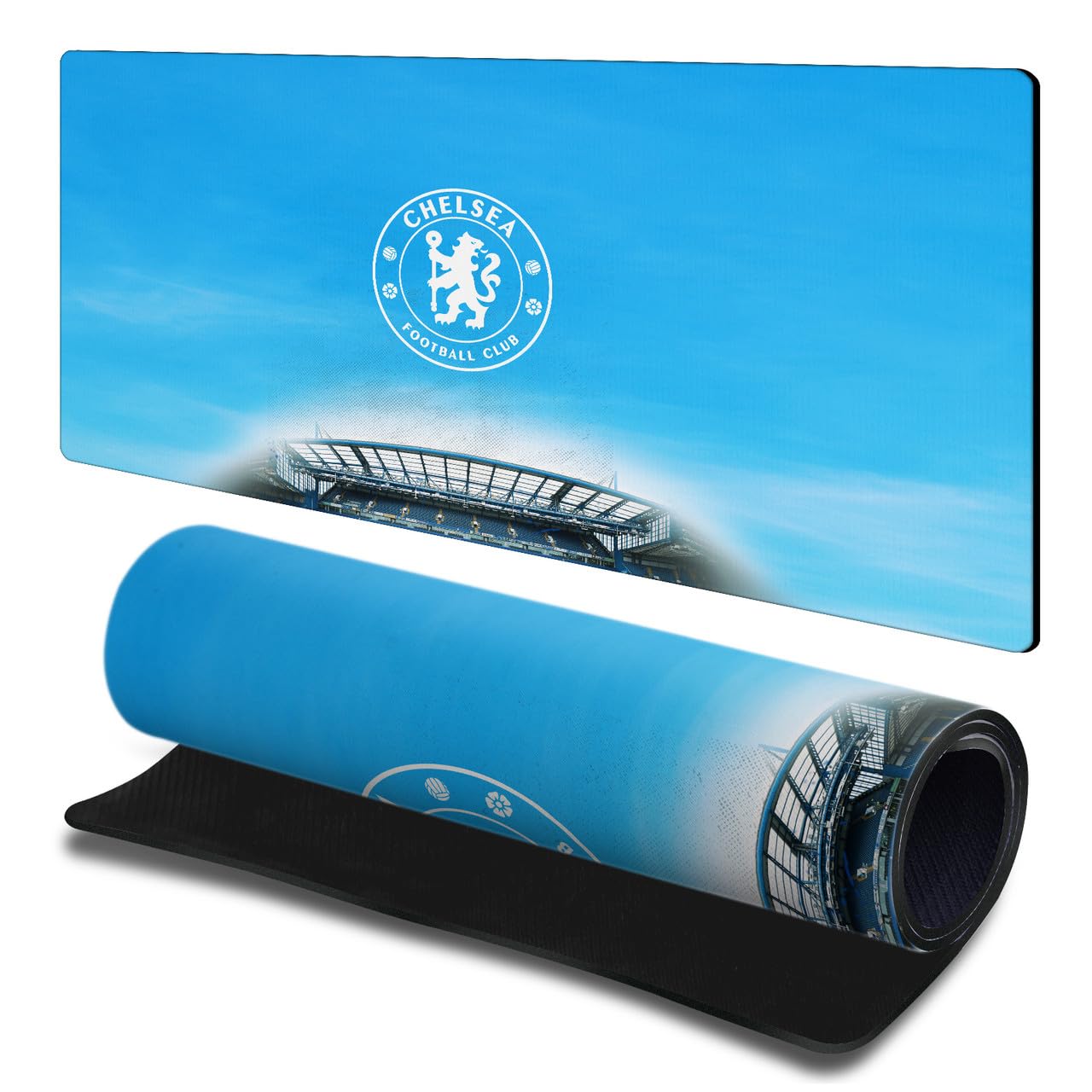 Head Case Designs Officially Licensed Chelsea Football Club Stadium Crest Logo Gaming Office Desk PC Keyboard Mouse Mat Pad 23.62 x 11.81 x 0.12 inches (600 x 300 mm) - L