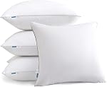 Oubonun 18 x 18 Oreiller Inserts (ensemble de 2) - Lancer des inserts d'oreiller avec 100% Couverture en coton - 18 Inserts d'oreiller canapé intérieur de pouce carré - Paire d'oreillers décoratifs - Oreiller de couleur blanche