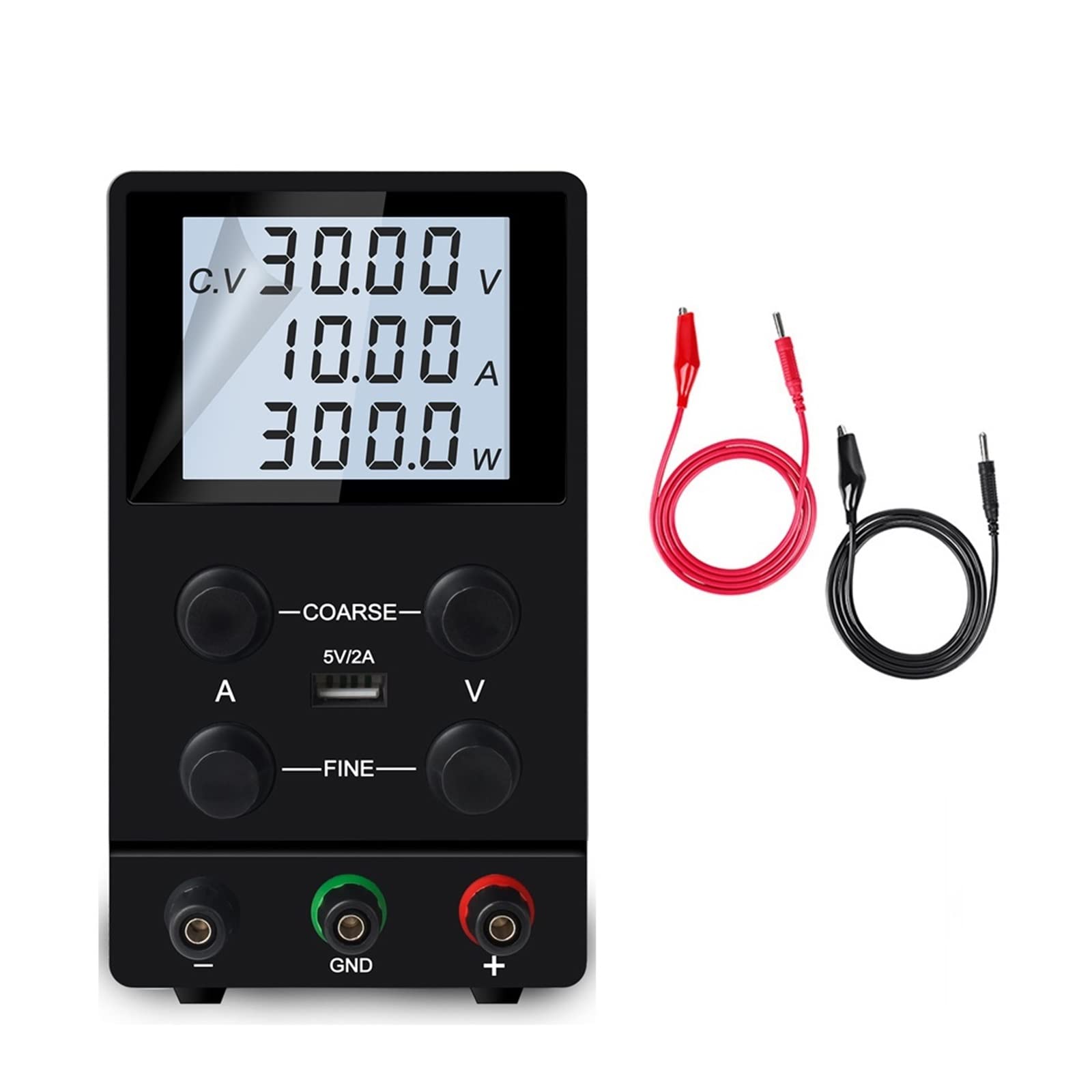 Laborprogrammierbares DC-Netzteil Labor einstellbar 30V 10A 5A 60V 120V 3A 300V 1A Spannung Stromregler Quelle USB(SPS3010D Black)
