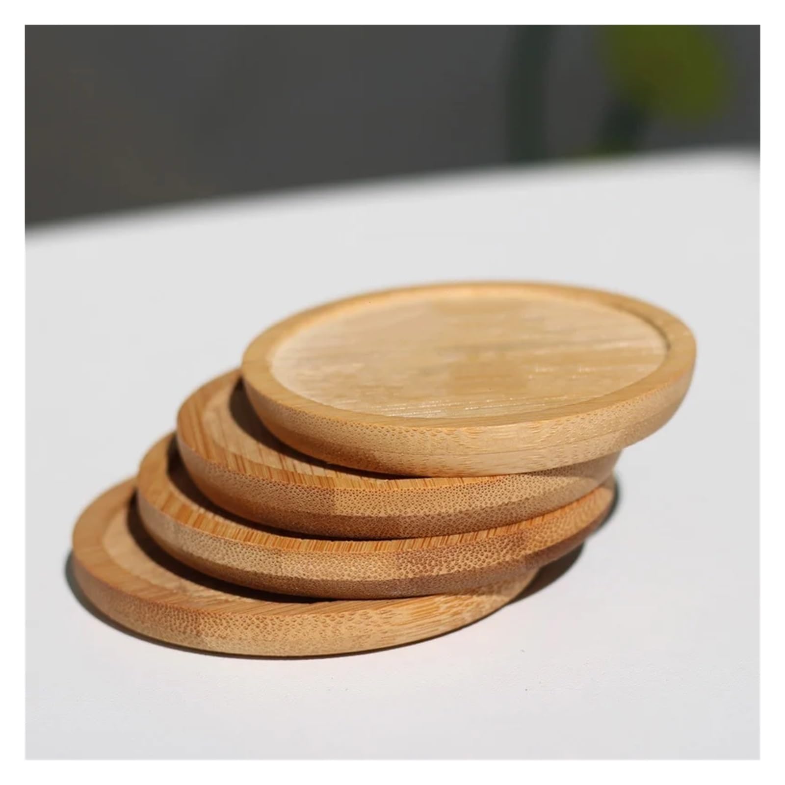 Posavasos Manteles Individuales for Taza de té y café, Posavasos de Madera Decorativos, tapete Cuadrado Resistente al Calor for Bebidas, Cuenco, Almohadilla for Tetera, 3 uds.(F 12cm)