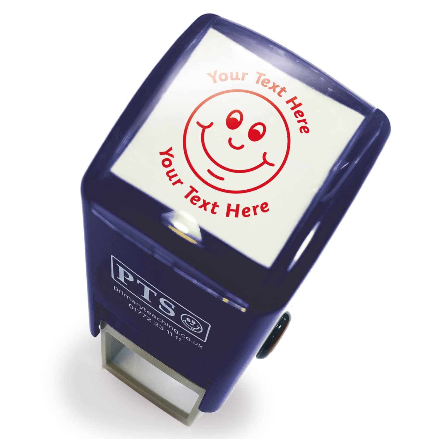 Personalised Smiley Face School Teachers Reward Feedback Marking Stamper Stamp 25mm Primary Teaching Services (Red) — image 1