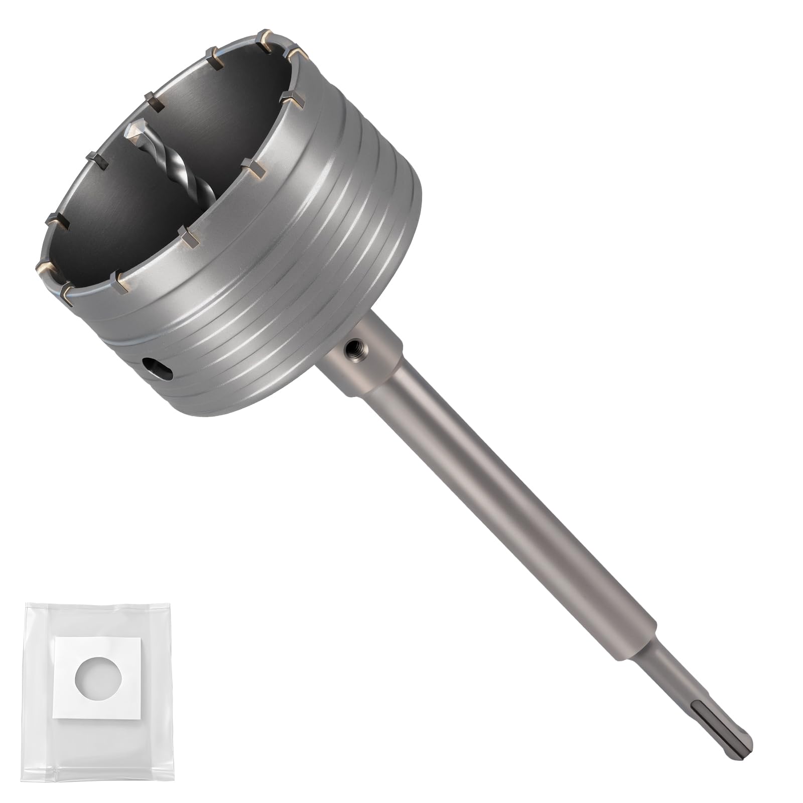 Professional 4-1/8" (105mm) Concrete Hole Saw 220mm SDS Plus & Dust Bag
