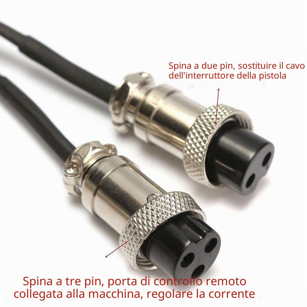 SUSEMSE Pedale del pedale del saldatore 2+3 Pin per l'attrezzatura di controllo del piatto del piede di potere delle saldatrici di TIG