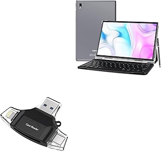 BoxWave Smart Gadget Compatible with Oangcc Android 10 Tablet Tab_A6 (10.1 in) - AllReader SD Card Reader, microSD Card Reader SD Compact USB - Jet Black