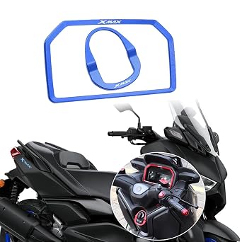 for XMAX300 Xmax 300 2025 2026 CNC Aluminum Alloy Motorcycle Instrument Frame Cover Screen Protector Protective Parts Electric Door Lock Dashboard Instrument Frame Cover Trim Blue