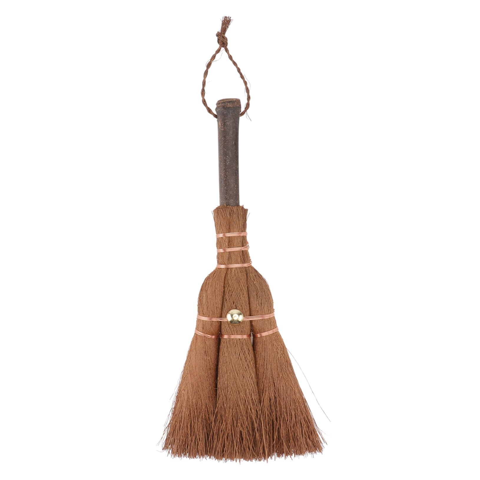 PACKOVE 1Pc Natural Small Palm Broom Lightweight Desktop Cleaning Tool for Tea Ceremony Durable Bristles Cleaning Mini Broom for Home and Office Use