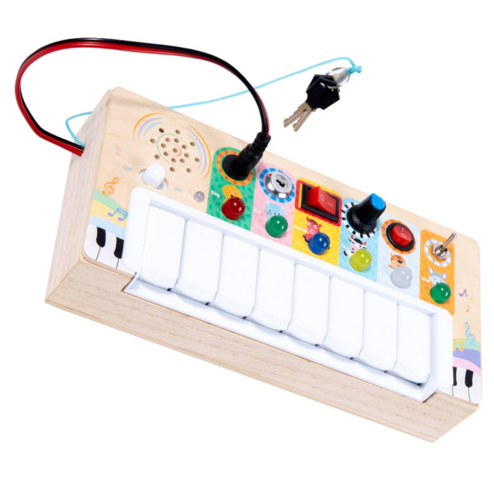 Piano Busy Board LED Lights Music Busy Board Hands-on Play Learning Toy for Children, Toddlers, Home, Preschool, Organ Led Board 350G|Toys & Hobbies | Educational | Music & Art-image-22