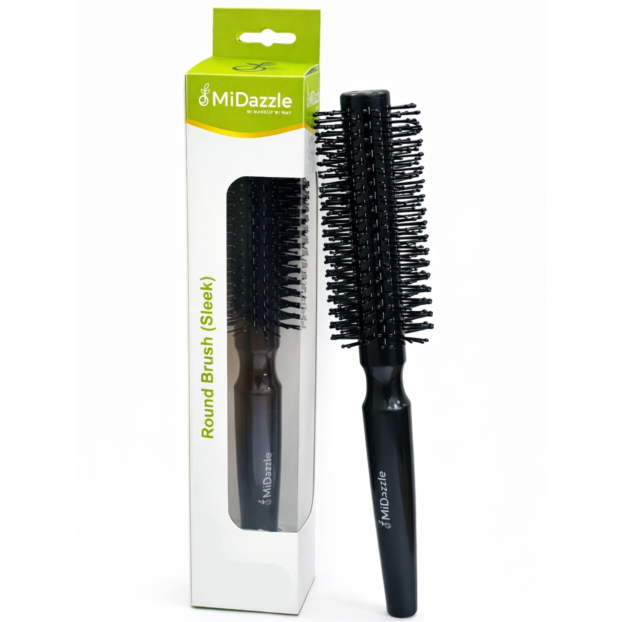 Premium Round Hair Brush | Styling, Detangling and Grooming Hair Bursh for Men and Women | Straightens & Detangles Curly Hairs | Reduces Hair Breakage and Promotes Hair Growth | Best Hair Brush for All Hair Types (MIHB0040)