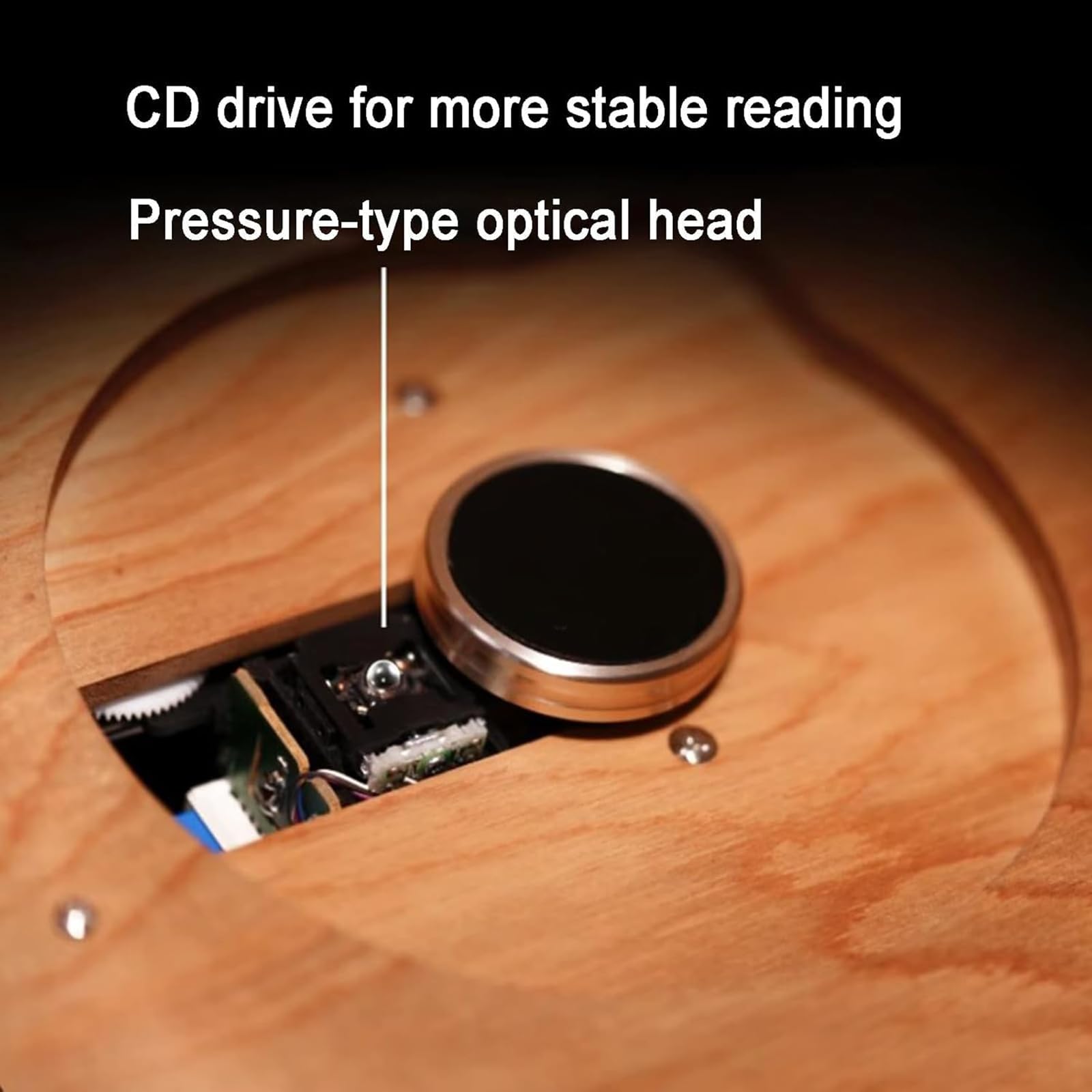 Odtwarzacz CD, profesjonalny odtwarzacz muzyczny retro z reflektorem USB i głośnikami HiFi, obsługuje wiele formatów CD i dźwięku przestrzennego, idealny dla miłośników muzyki