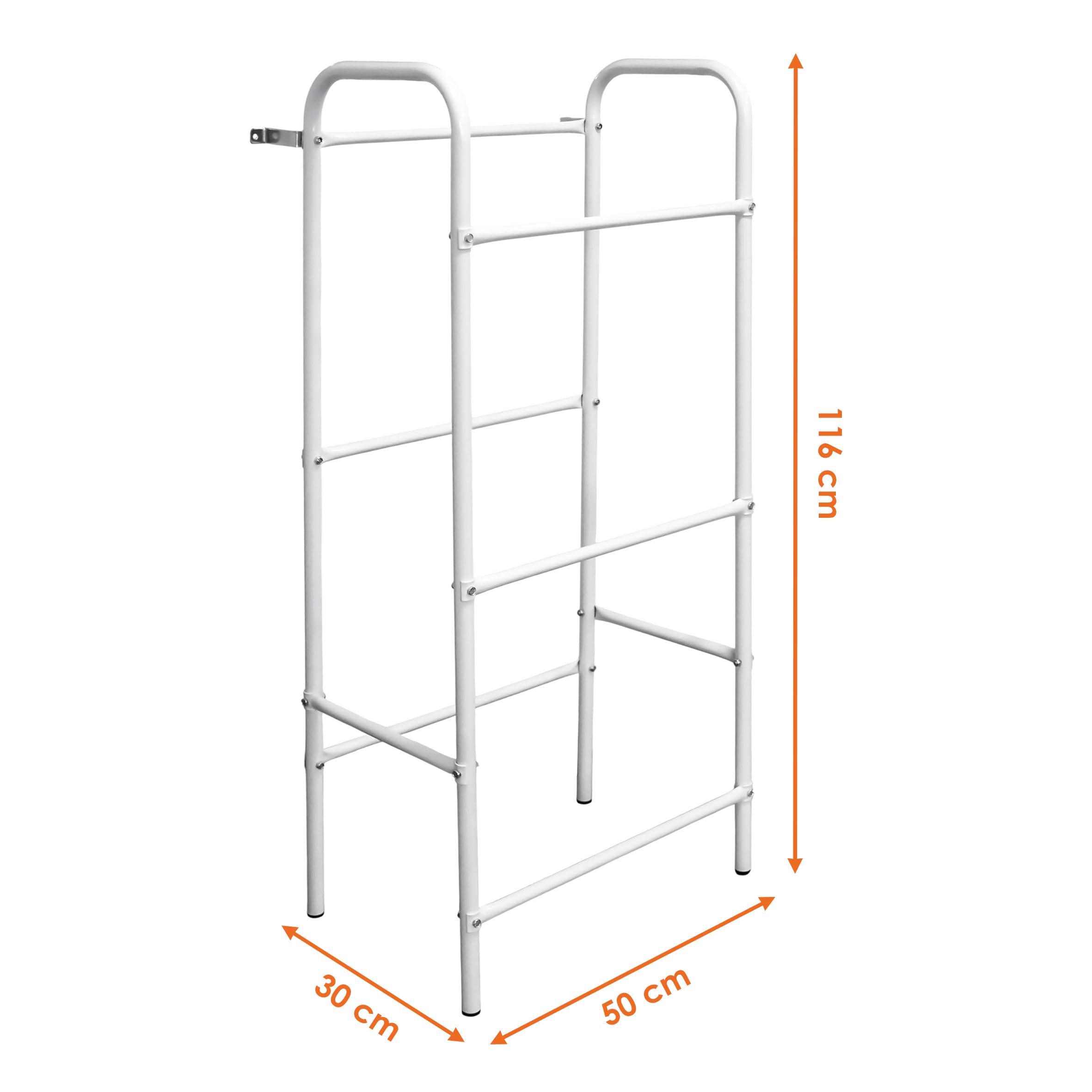 Spetebo Metall Getränkekisten Ständer, weiß, 116 x 50 cm, für 3 Kisten | Regal für 3 Getränkekästen, Kastenständer, Ordnungssystem für Abstellraum