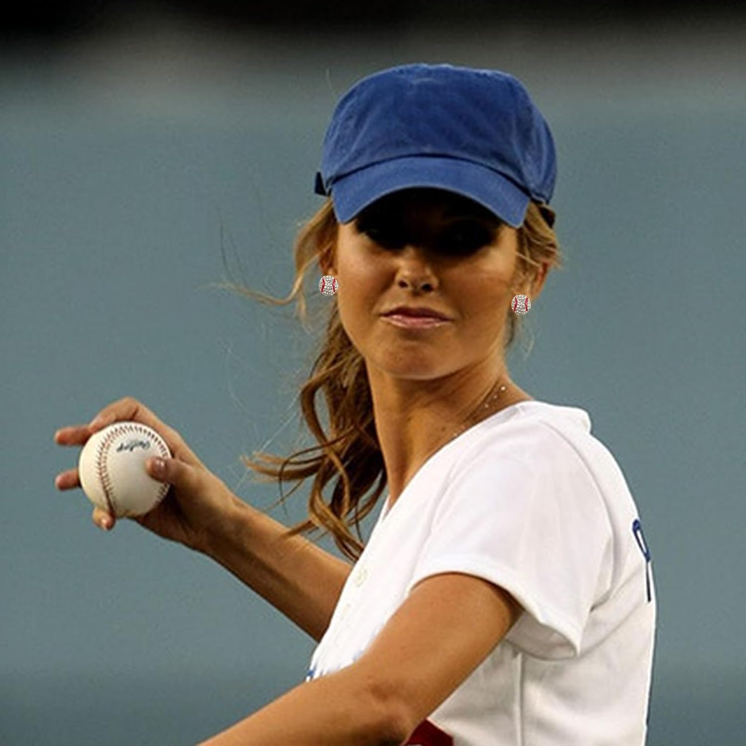 Baseball Earrings for Women Baseball Stud Earrings Baseball Mom Earrings Sports Earrings Baseball Fan Gift for Mom Baseball Jewelry - Image 4